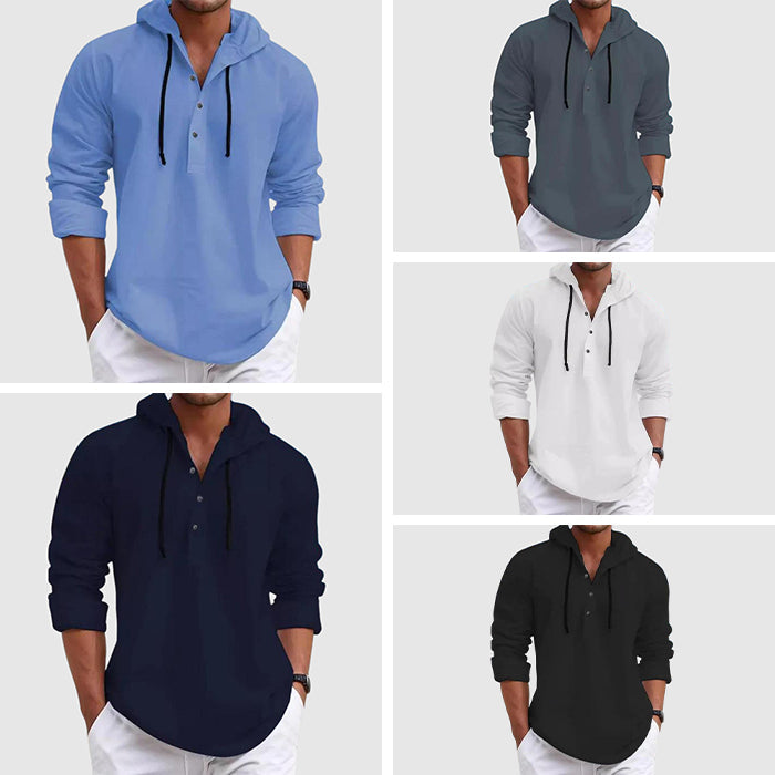 Heren Weekendshirt met Capuchon Casual Stijl 5