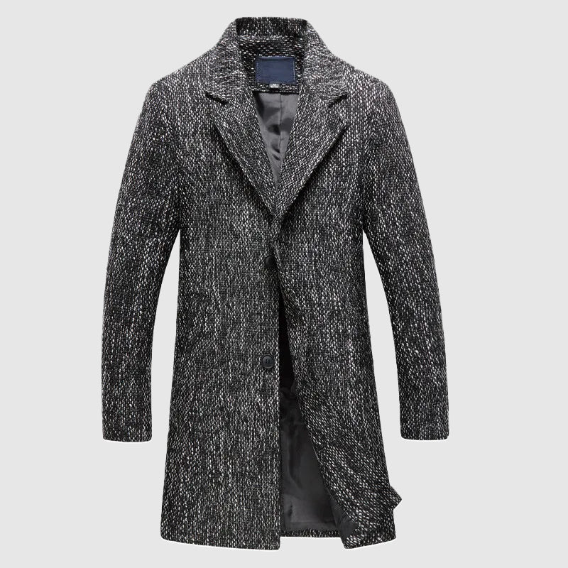 Heren Winterjas Met Drie Knopen Klassiek Stijl 2