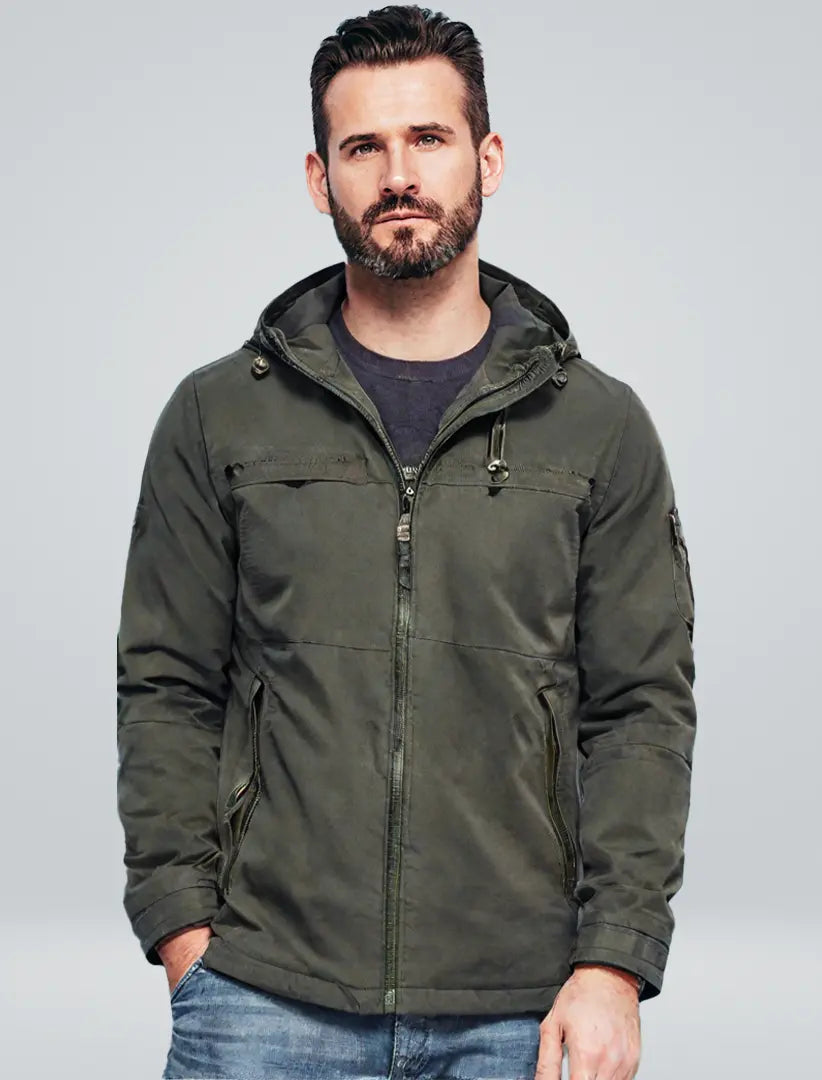 Heren Winterjas Minimalistisch met Praktische Zakken 1