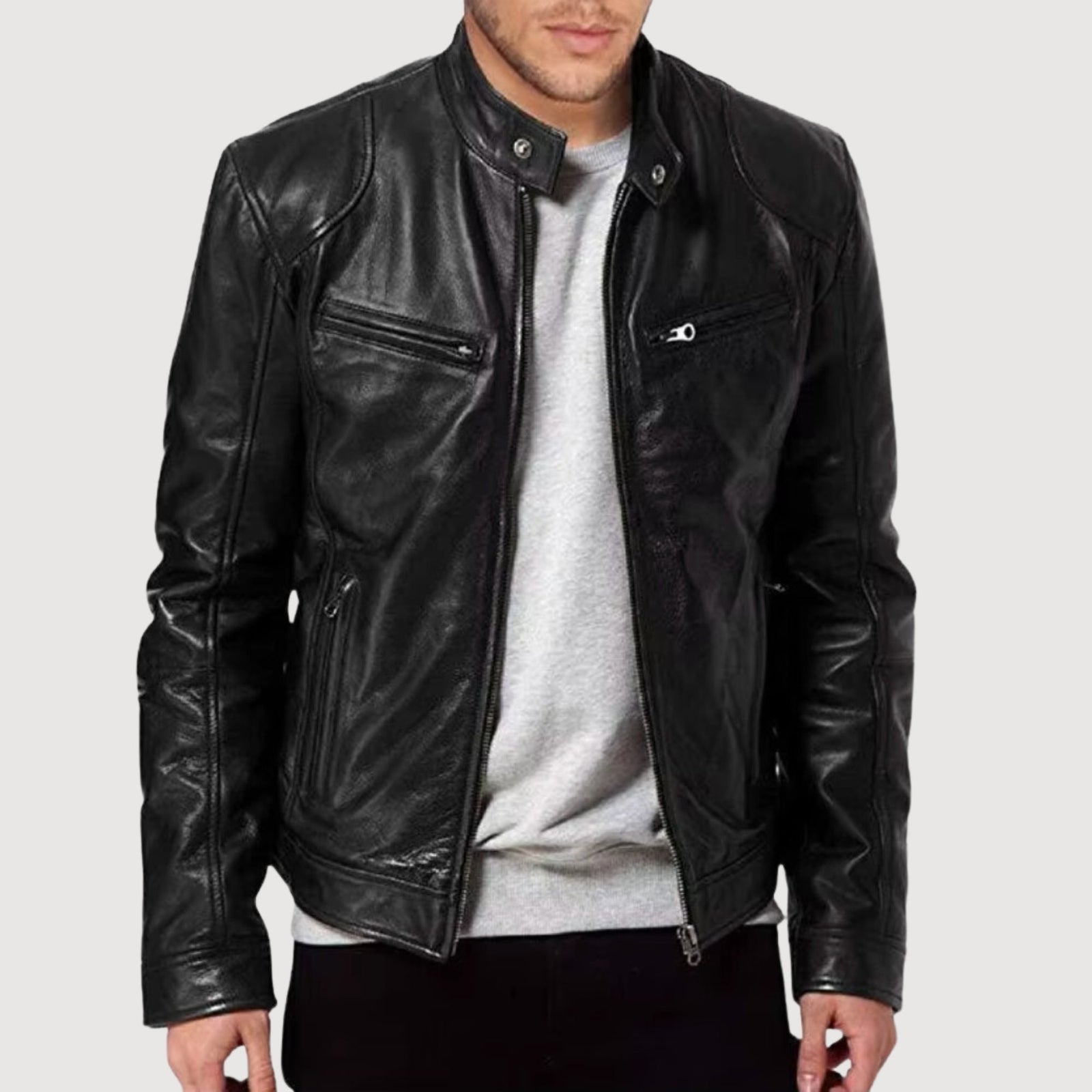 Heren Winterjas Modern Casual met Functionele Zakken 1