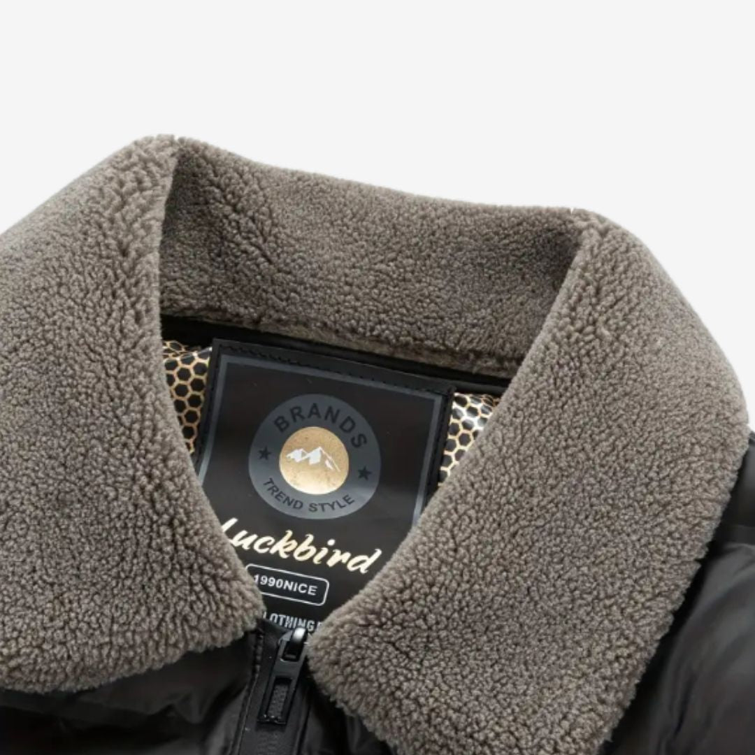 Heren Winterjas Pilot Met Verwijderbare Bontkraag 4