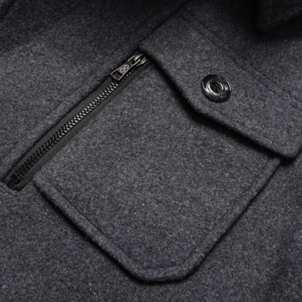 Heren Winterjas Tweedelig Stijlvol Hoogwaardige Stoffen 4