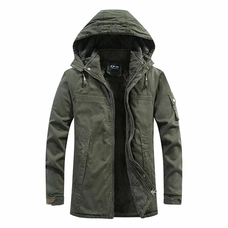 Heren Winterjas met Capuchon en Fleece Voering 3