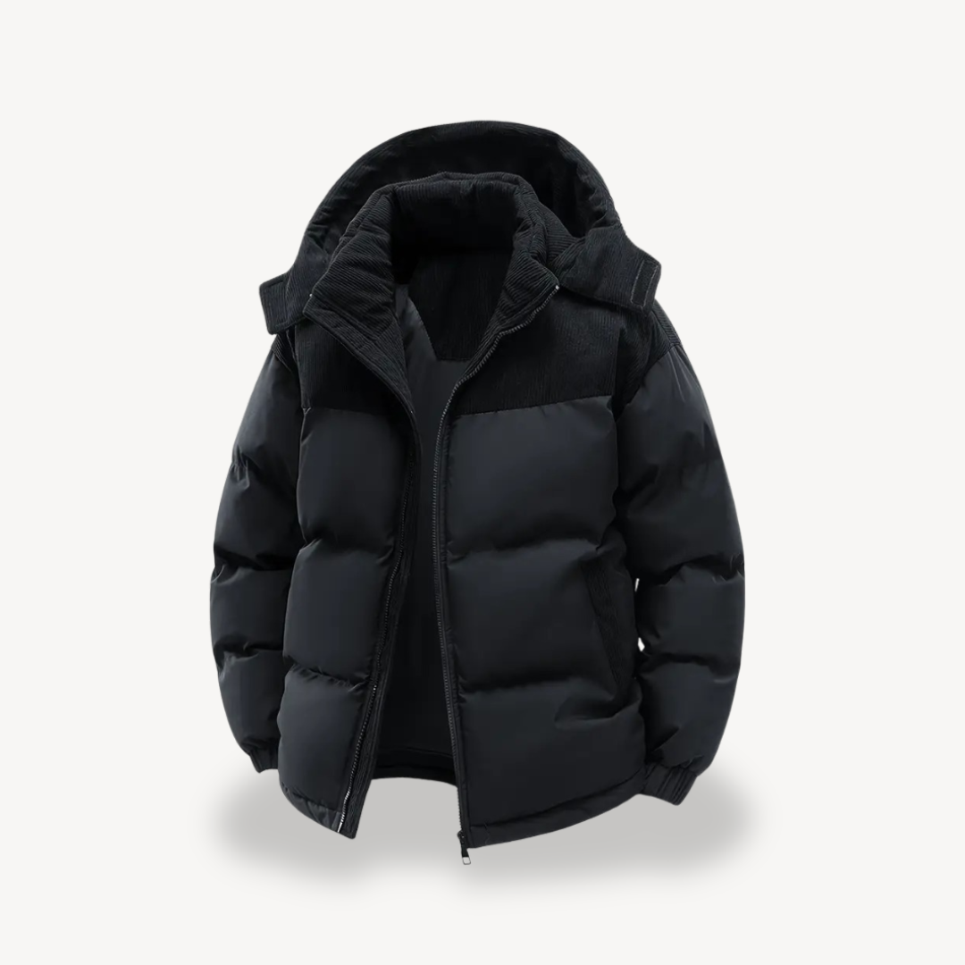 Heren Winterjas met Koordkap en Modern Design 9