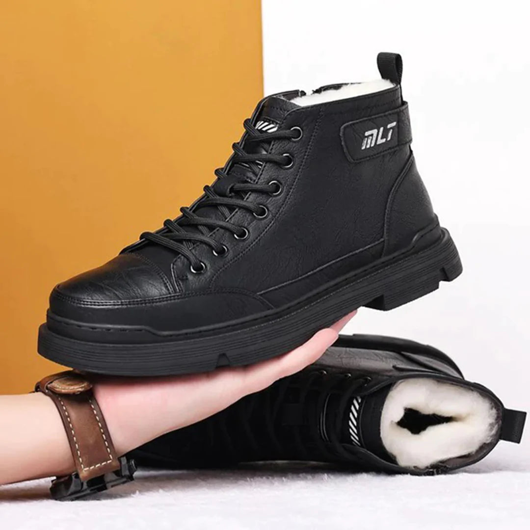 Heren Winterschoenen Hoog Met Fleece Voering Voor Comfortabele Winterdagen 0