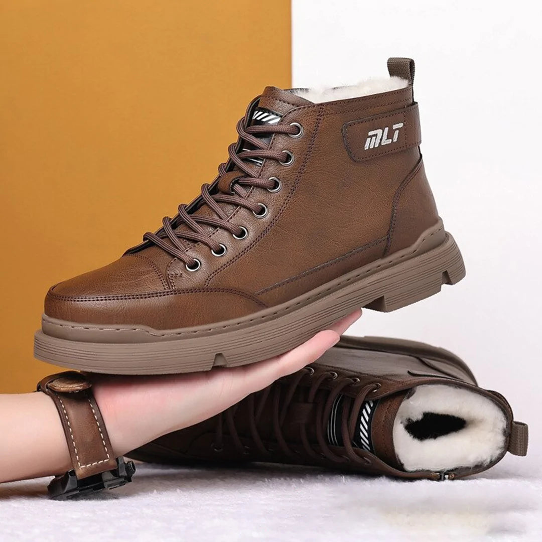 Heren Winterschoenen Hoog Met Fleece Voering Voor Comfortabele Winterdagen 1