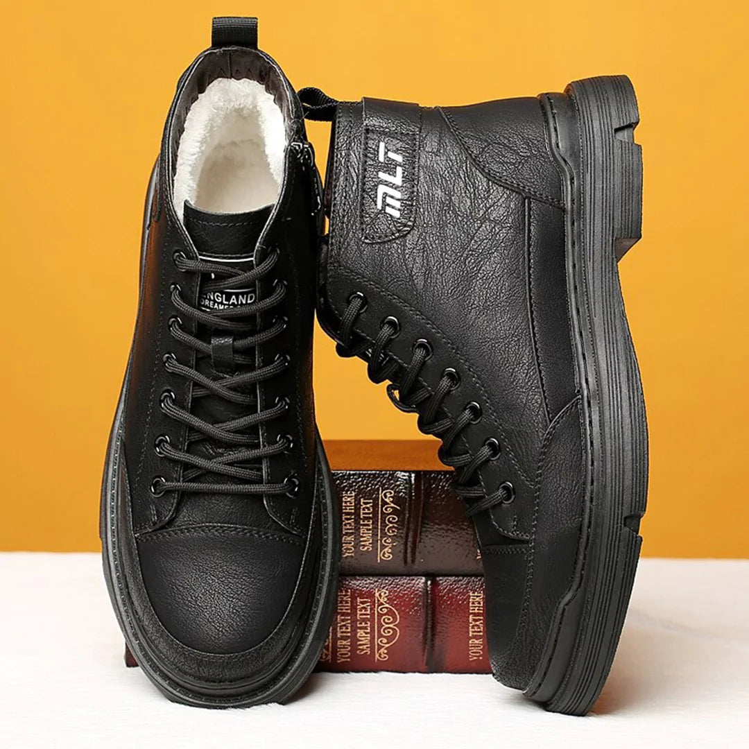Heren Winterschoenen Hoog Met Fleece Voering Voor Comfortabele Winterdagen 8