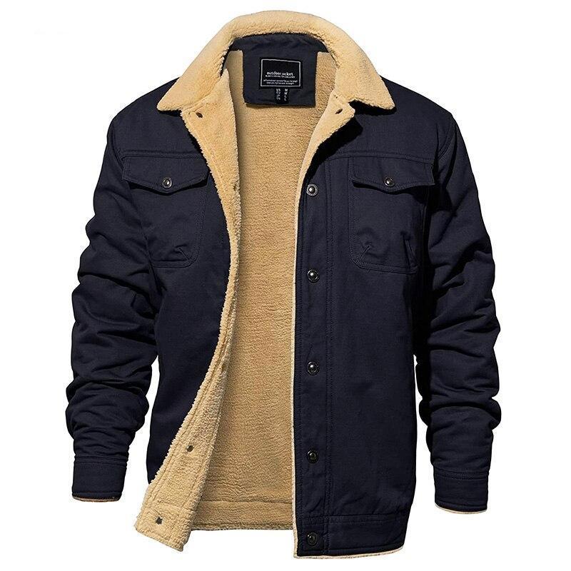 Heren shelljack met sherpa voering, waterdicht winterjack 0