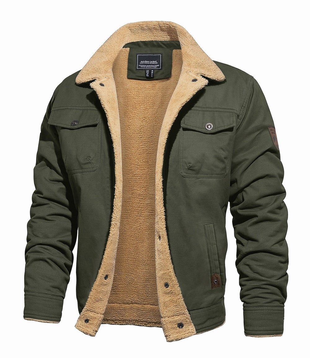 Heren shelljack met sherpa voering, waterdicht winterjack 2