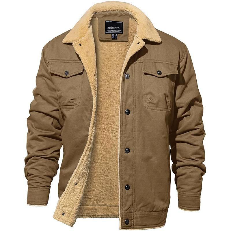 Heren shelljack met sherpa voering, waterdicht winterjack 6