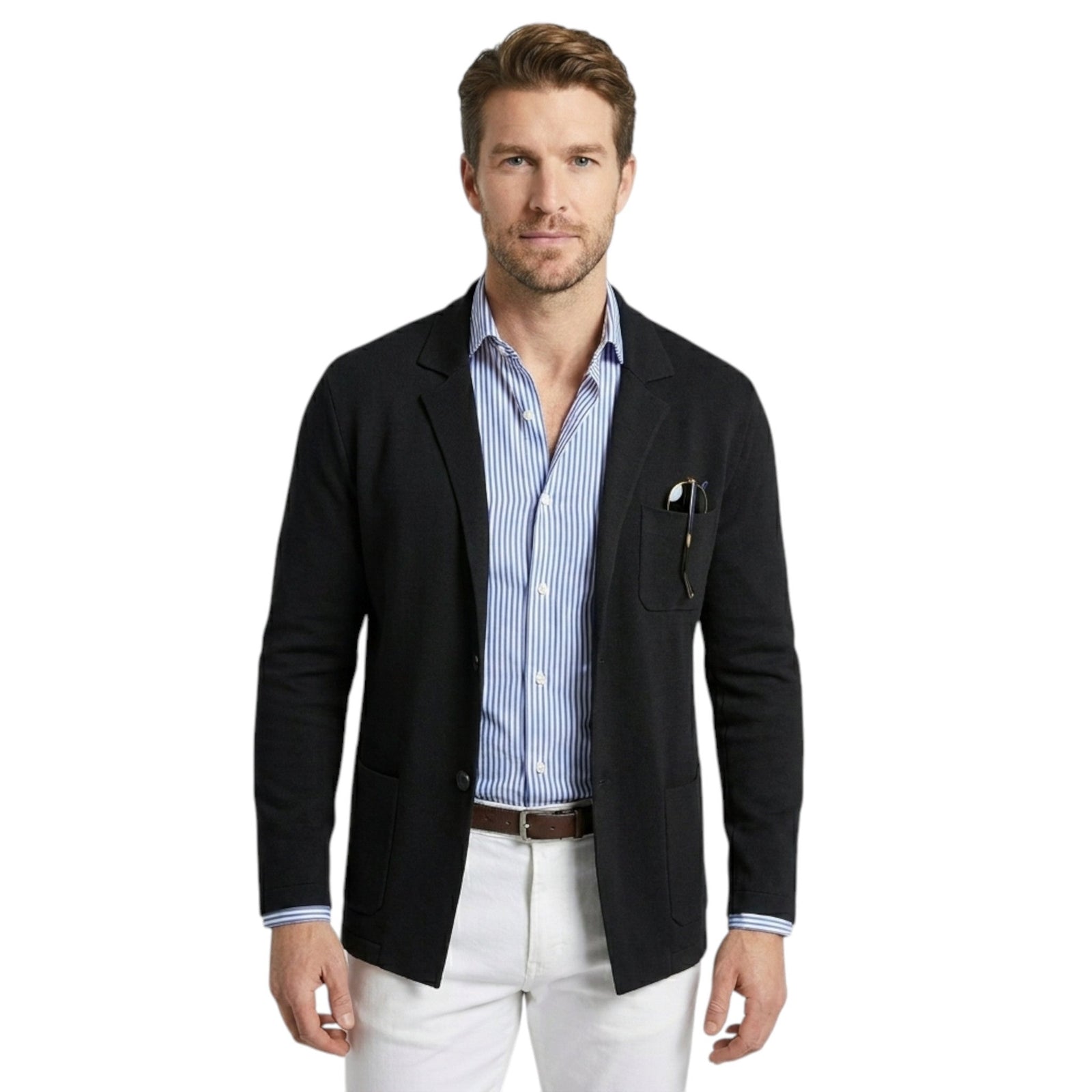 Herenblazer met klassieke jaskraag 1