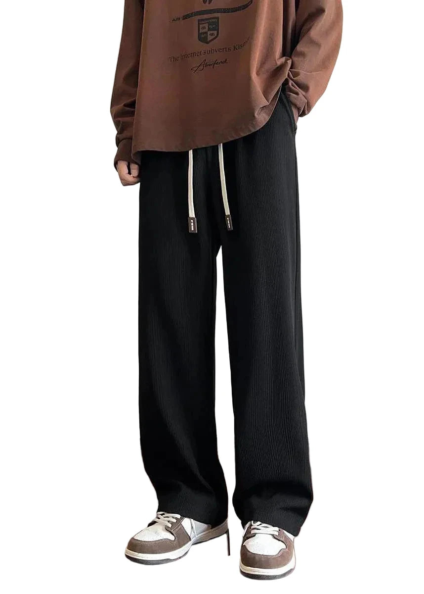 Herenbroek Casual Zwarte Oversized Zak 0