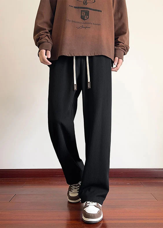 Herenbroek Casual Zwarte Oversized Zak 1