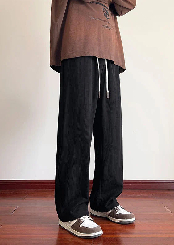 Herenbroek Casual Zwarte Oversized Zak 2
