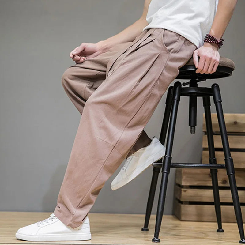 Herenbroek Linnen Relaxed Stijl 1