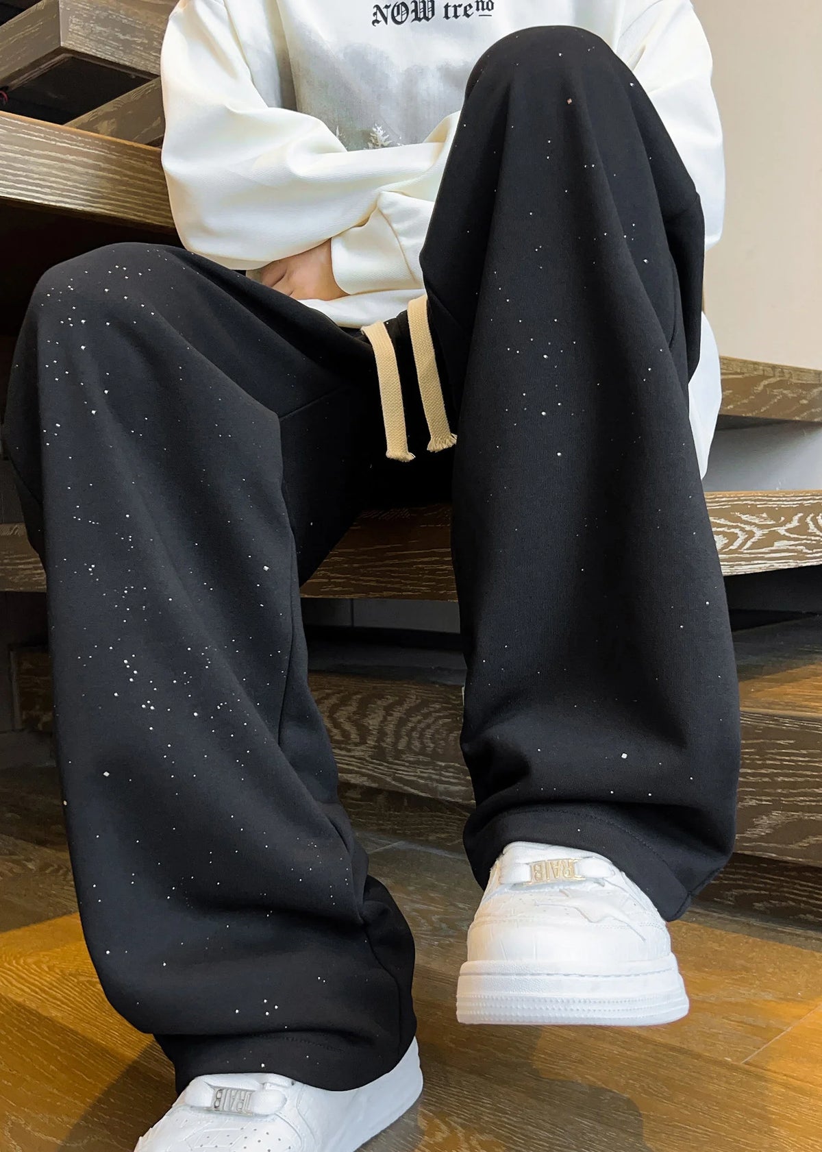 Herenbroek Oversized Model Met Elastische Tailleband 0