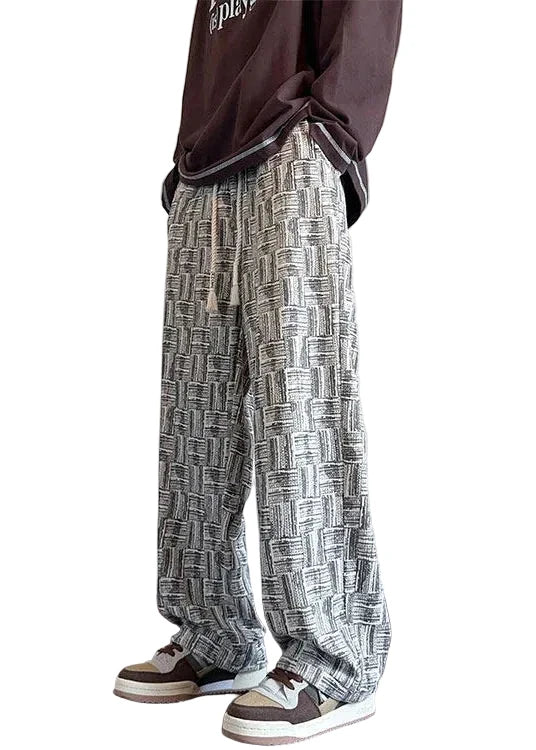 Herenbroek Oversized Ruitpatroon Casual 1