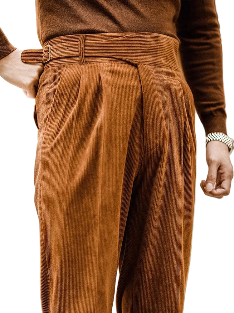 Herenbroek Vintage Corduroy Retro Snit 0