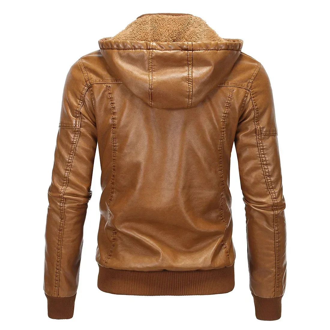 Herenjack met Capuchon PU-leer Stijlvol 1