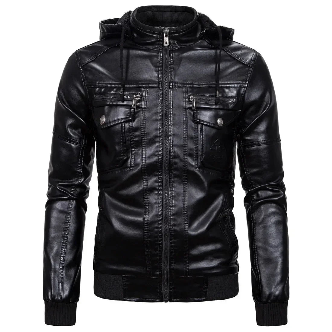 Herenjack met Capuchon PU-leer Stijlvol 2