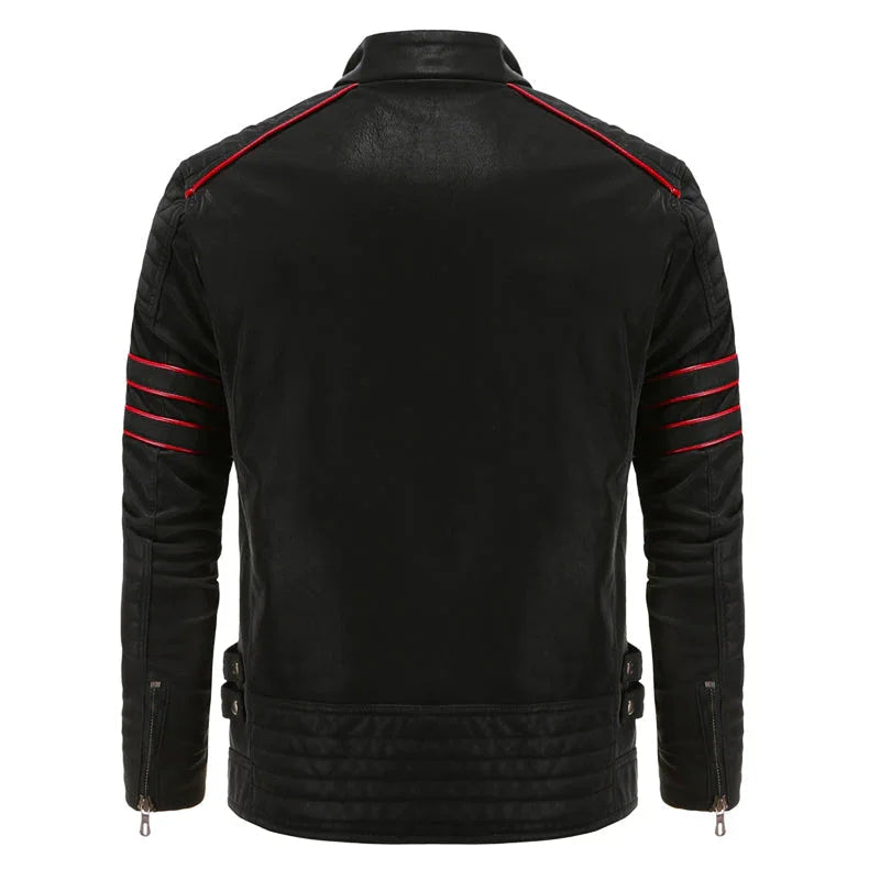 Herenjack met Rode Bies Casual Stijl 1