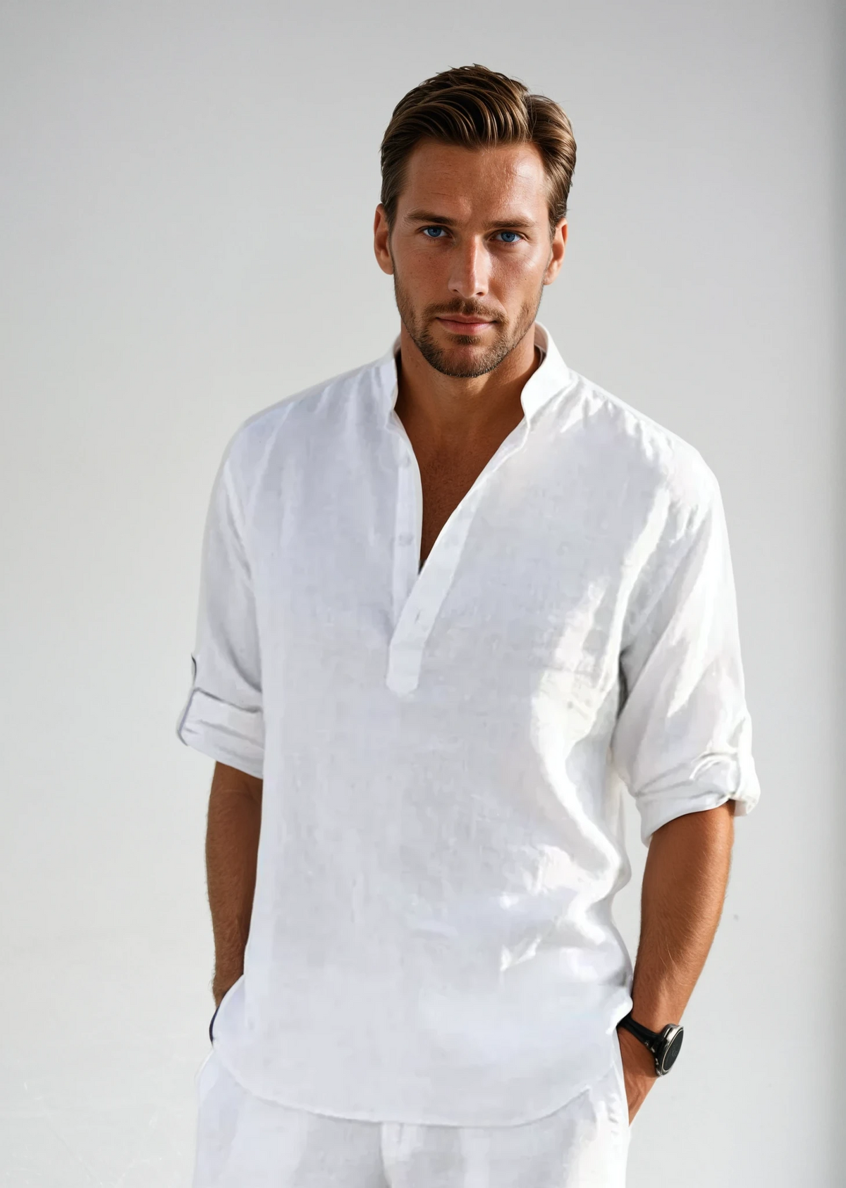 Herenoverhemd, tijdloze stijl, zomers, ademend 2