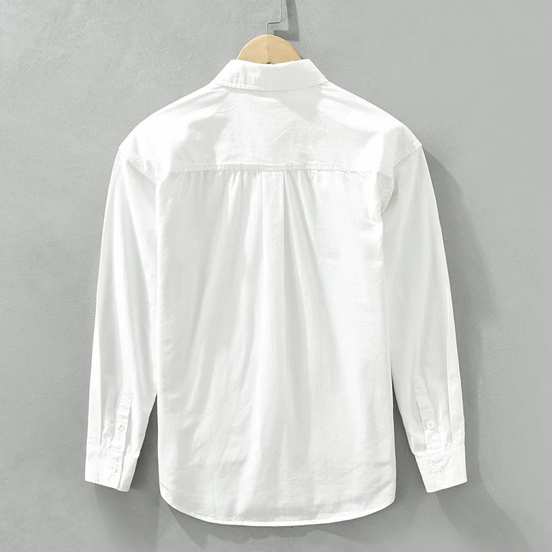 Heren Overhemd Casual Patchwork Katoen 3