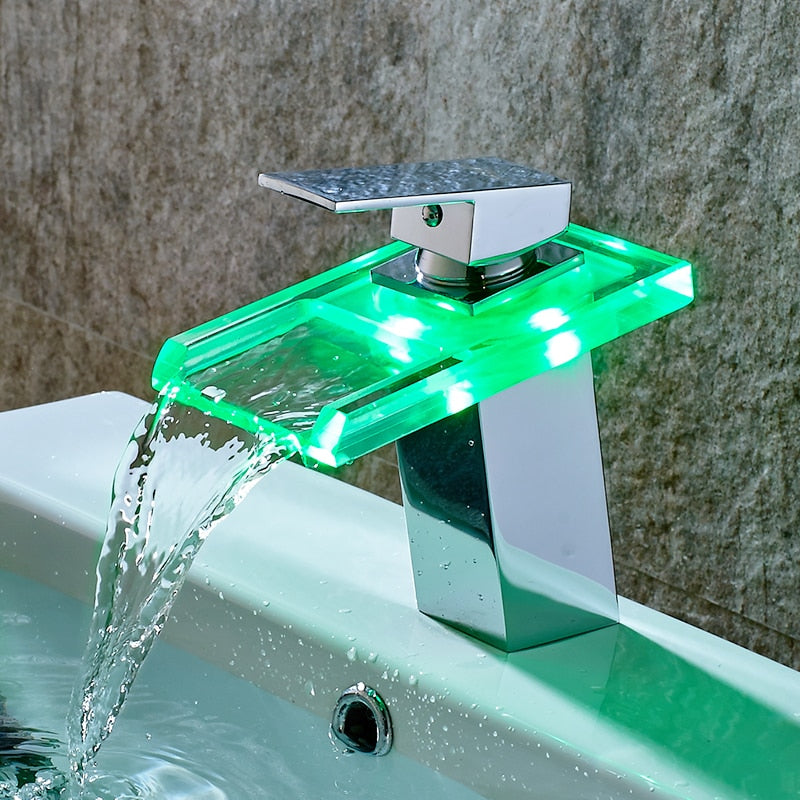 Waterval LED Wastafelkraan