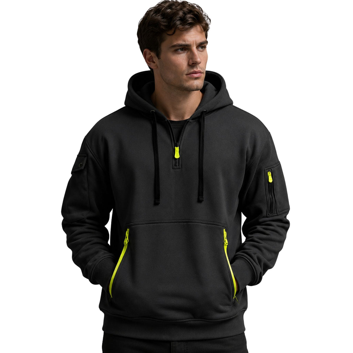 Hoodie voor heren met meerdere zakken 0