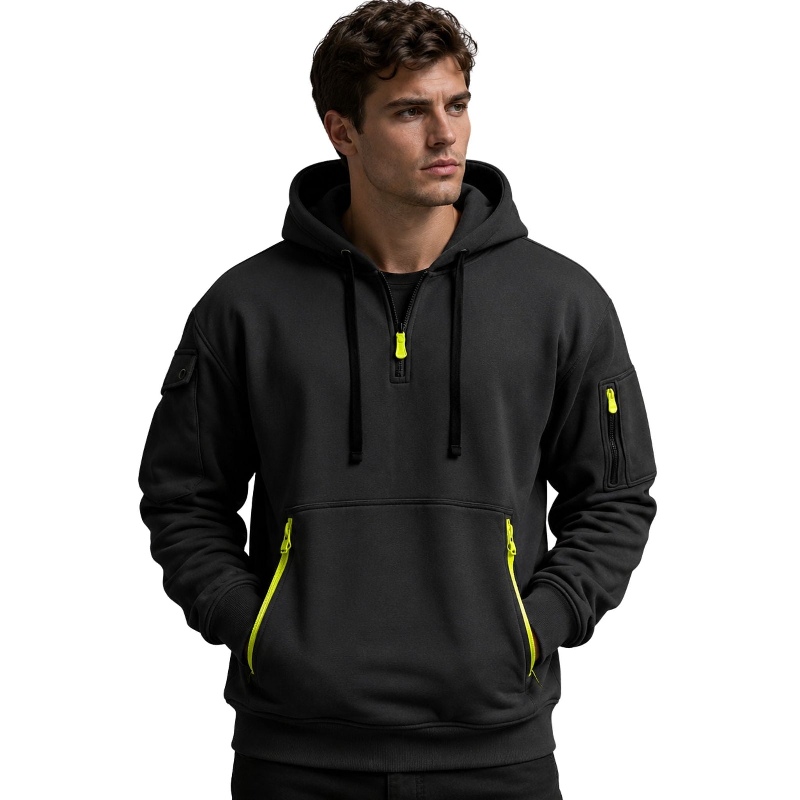 Hoodie voor heren met meerdere zakken 0