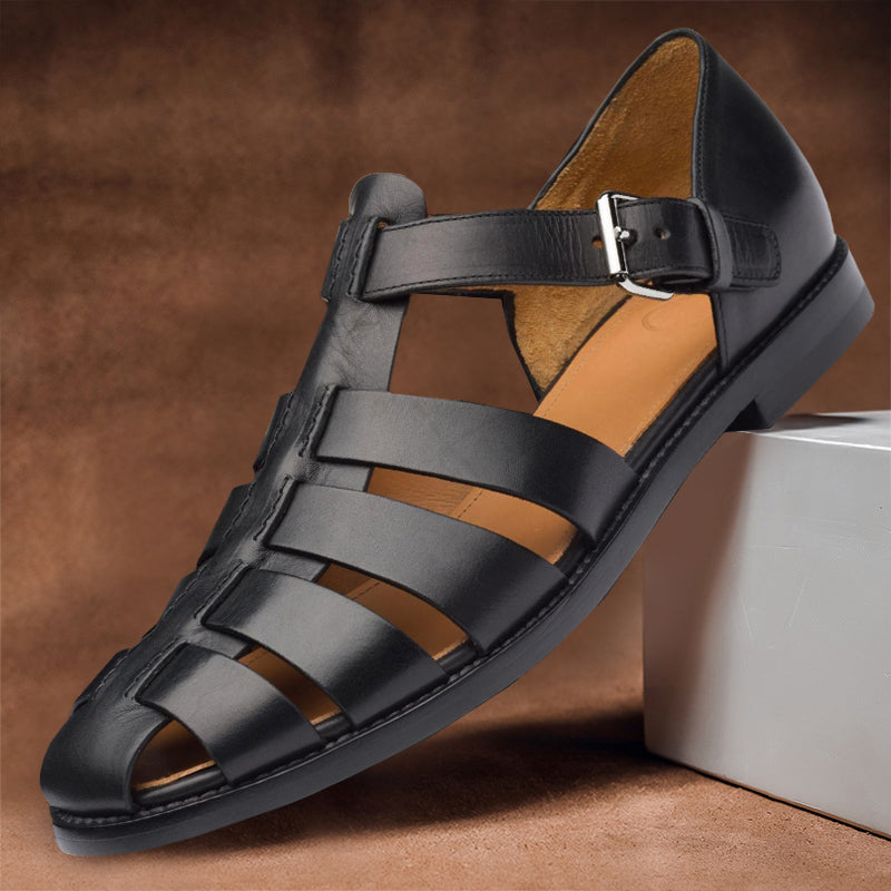 Heren Sandalen Lederen Stijlvol Comfortabel-6