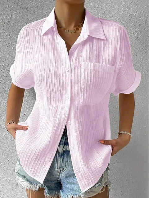 Variant image for Dames Blouse met Stand-Up Kraag Luchtig en Elegant-33