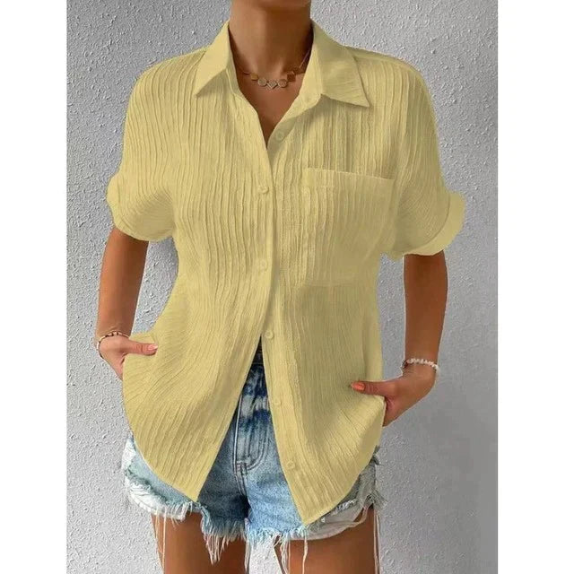 Variant image for Dames Blouse met Stand-Up Kraag Luchtig en Elegant-25