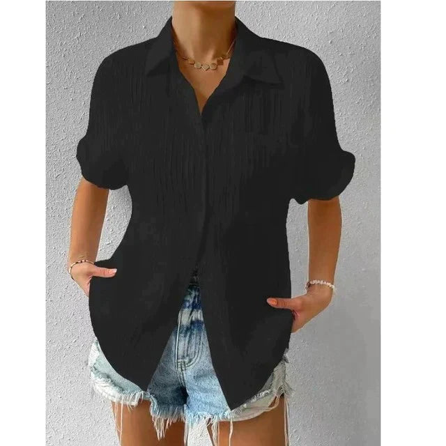 Variant image for Dames Blouse met Stand-Up Kraag Luchtig en Elegant-17