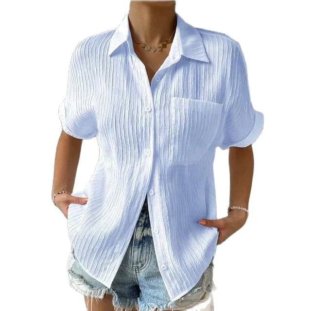 Variant image for Dames Blouse met Stand-Up Kraag Luchtig en Elegant-41