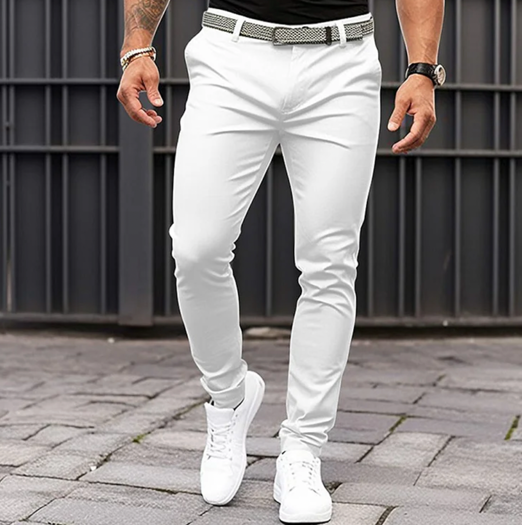 Variant image for Heren Pantalon Elegante Stijl Katoen Luxe Pasvorm-3