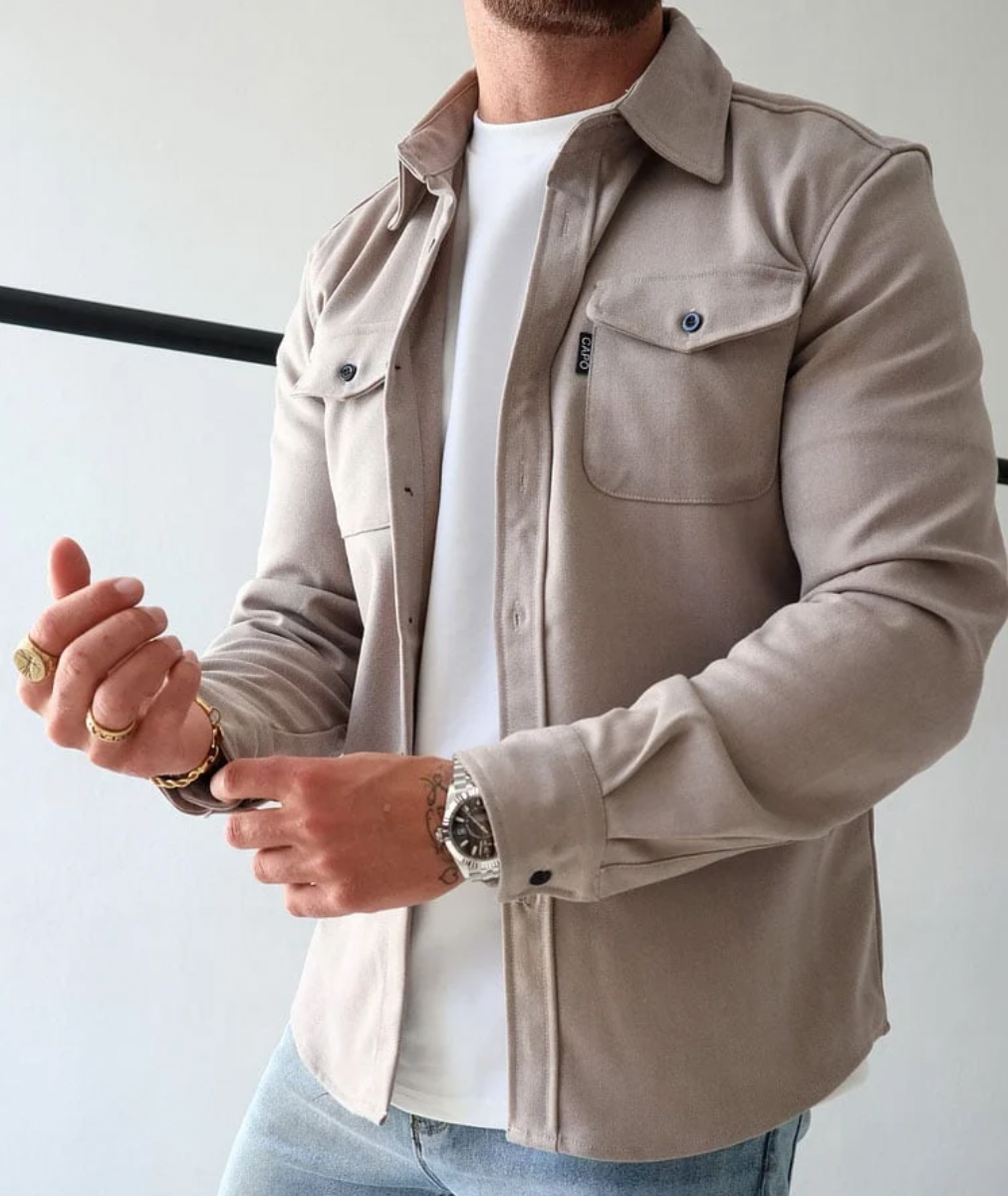 Heren Shirt Modern Ademend Katoen Casual Stijl-1