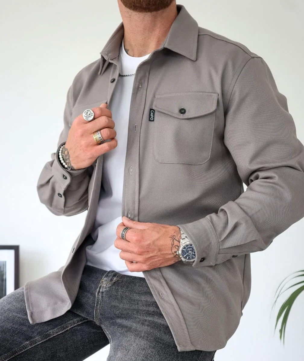 Variant image for Heren Shirt Modern Ademend Katoen Casual Stijl-13