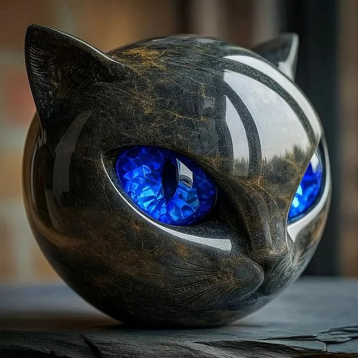Kattenkopsculptuur in modern design 3
