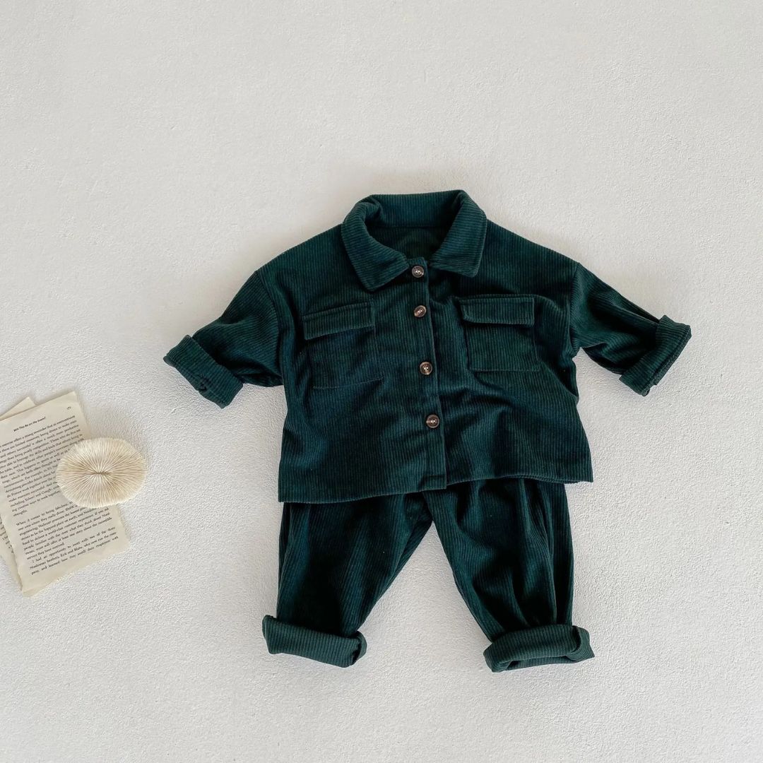 Kinder Set Corduroy Comfortabel Ademend 10