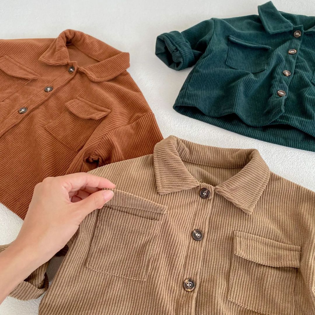 Kinder Set Corduroy Comfortabel Ademend 8