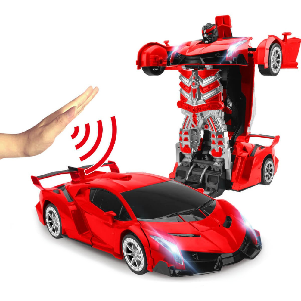 Kinderen's RC Transformerende Robotauto met LED en Muziek 6