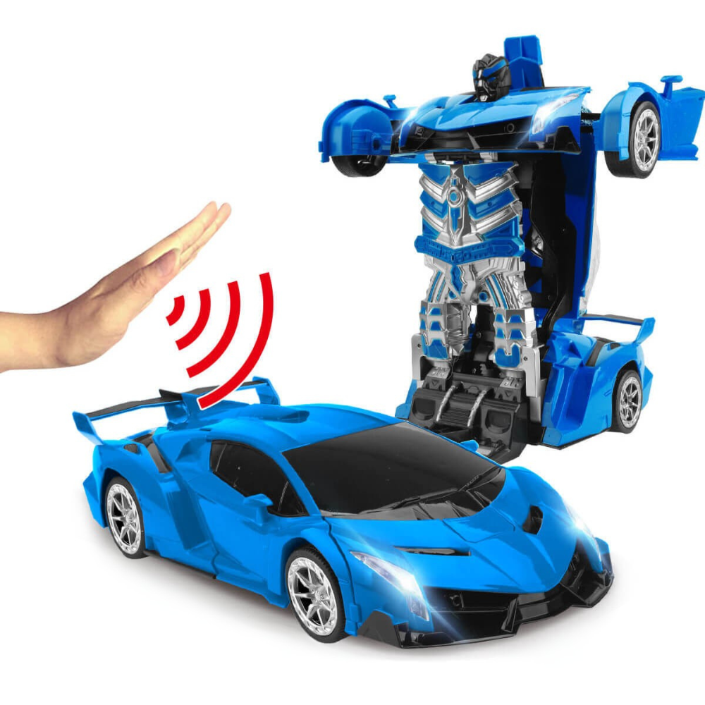 Kinderen's RC Transformerende Robotauto met LED en Muziek 8