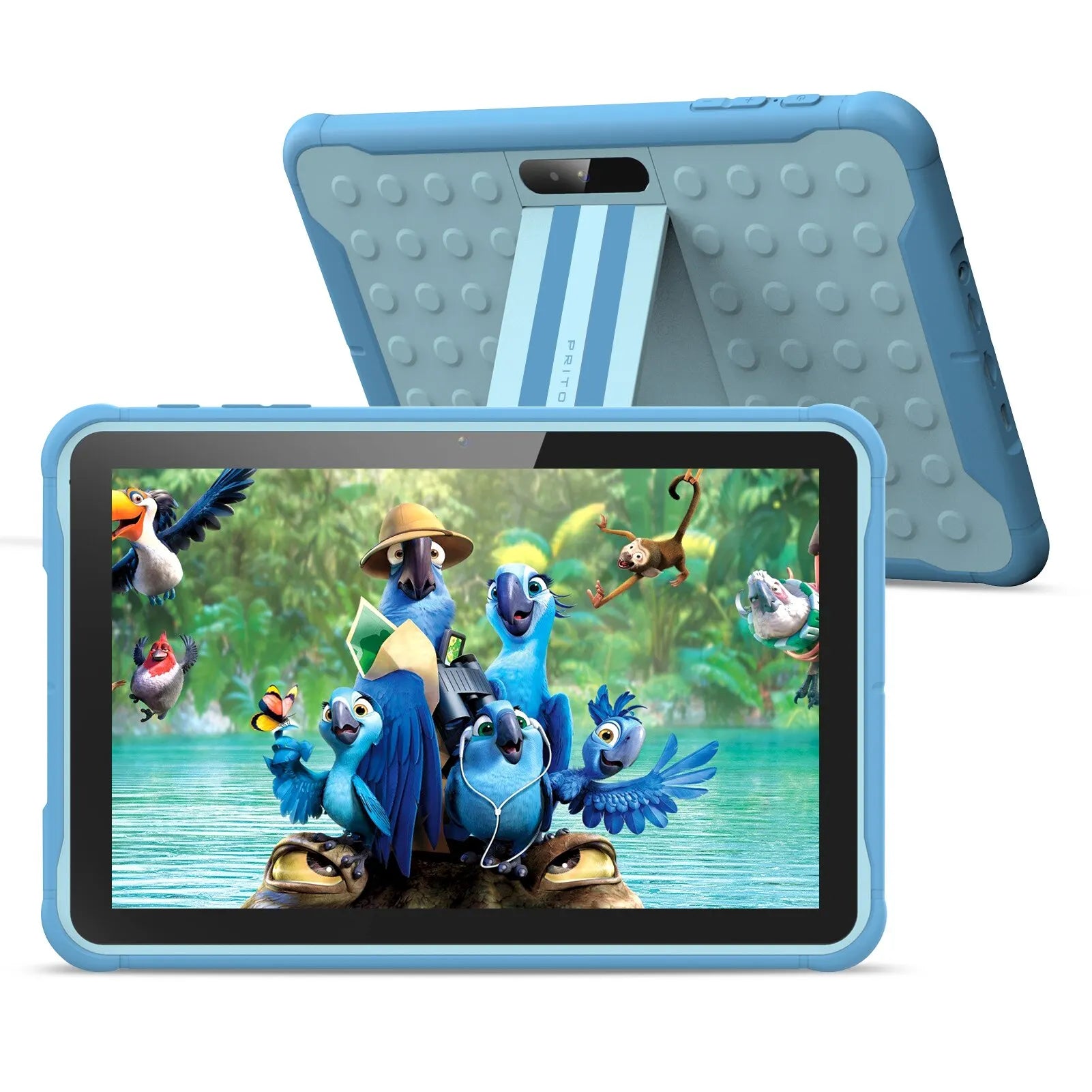Kindertablet 10 Inch Android 13 Quad Core 2GB RAM 64GB ROM met Beschermhoes 0