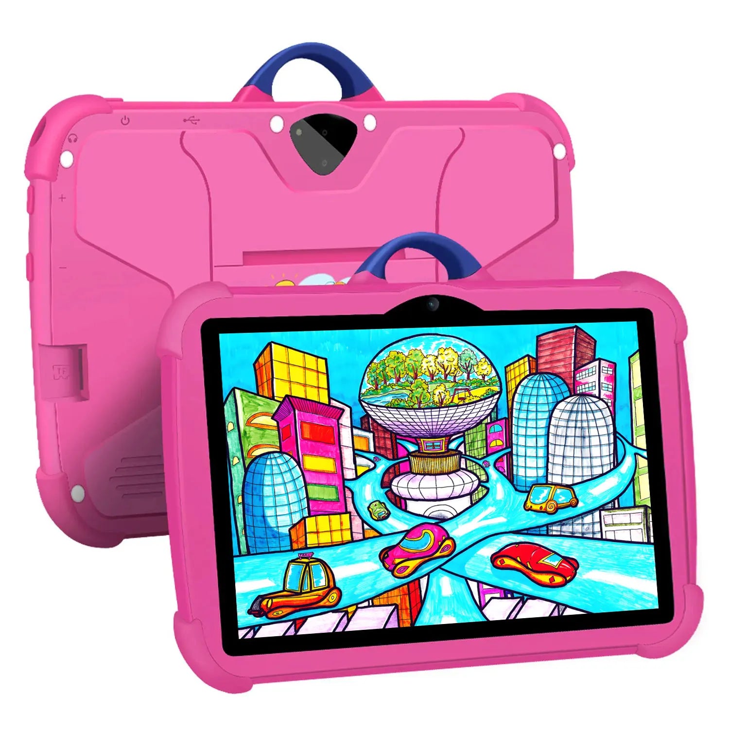 Kindertablet 7.0 Inch Quad Core Met Cartoon Patroon Voor Kinderen 0