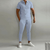 Variant image for Heren Trainingspak Slim Fit Poloshirt met Halve Rits en Slanke Broek-8