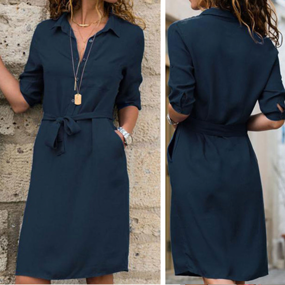 Variant image for Dames Jurk Elegante Stijl Voorjaar Hoogwaardige Stof-1