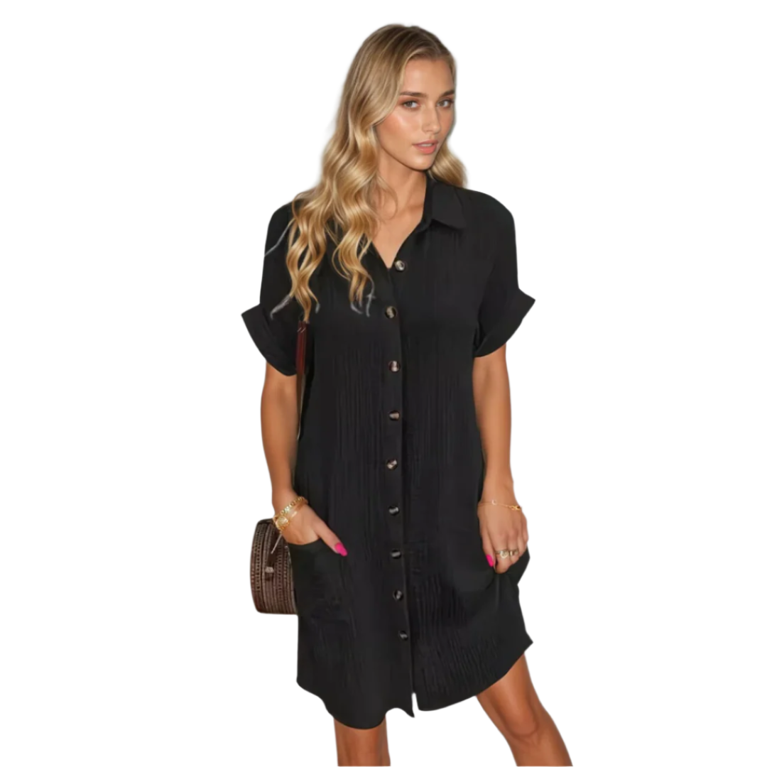 Korte Mouwen Jurk voor Dames - Casual Elegantie 0