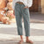 Lange Broek Dames Oversized Katoen-Linnen Casual met Zakken 4
