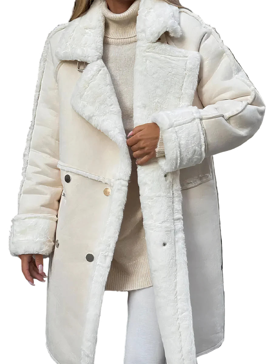 Lange Dames Jas Winter Winddicht Met Flatterend Silhouet 0